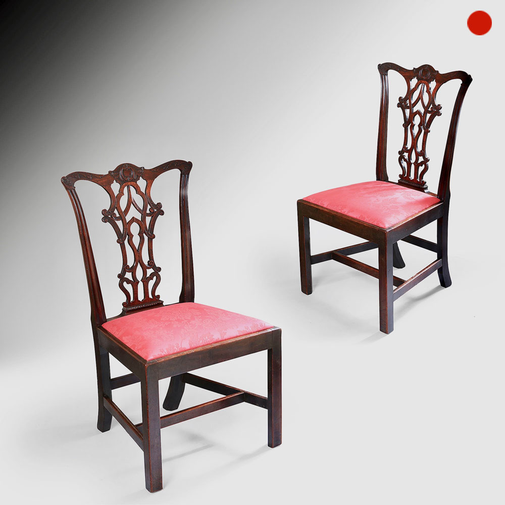 Pair of George III Mahogany Chairs 1