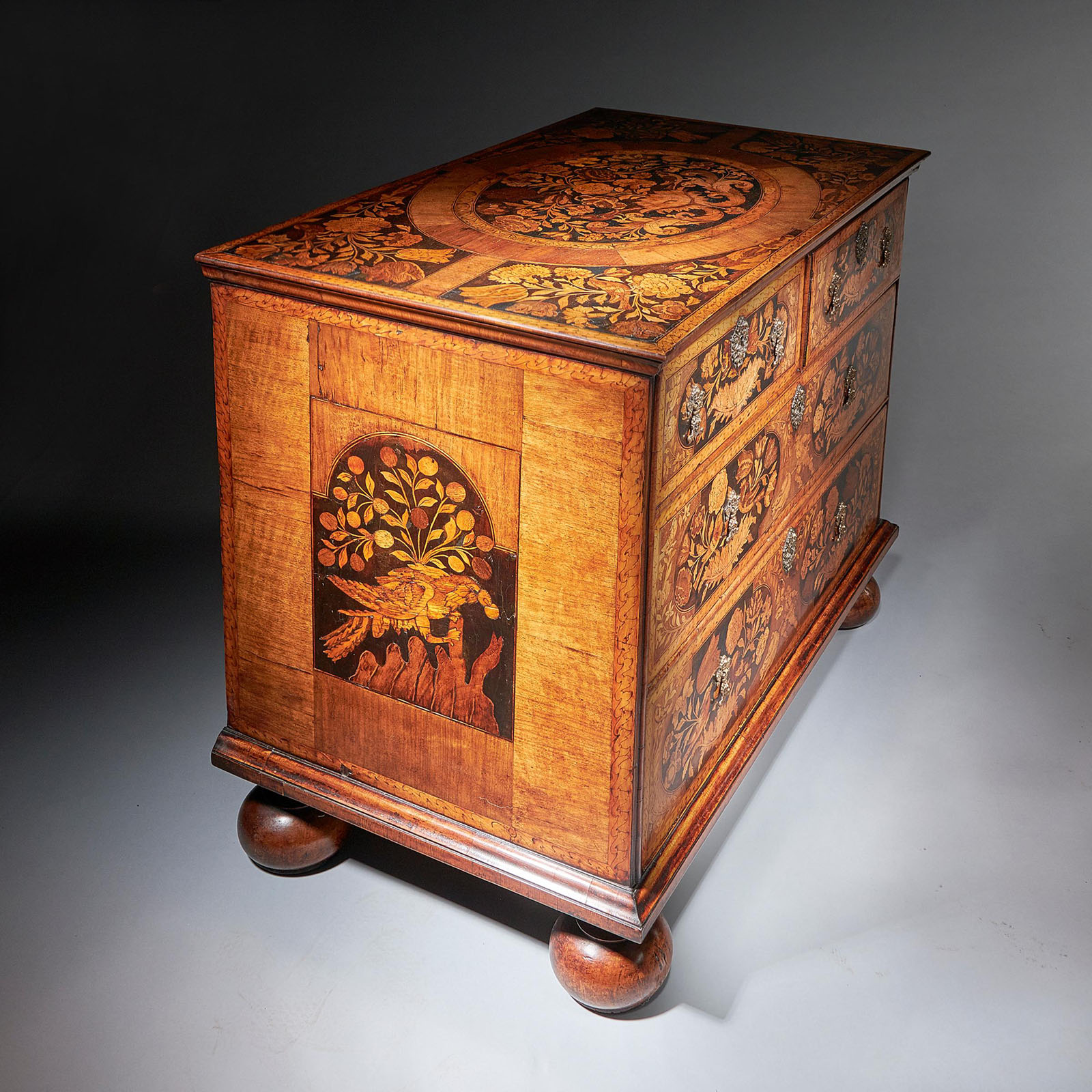 William and Mary Marquetry Chest of Drawers 10