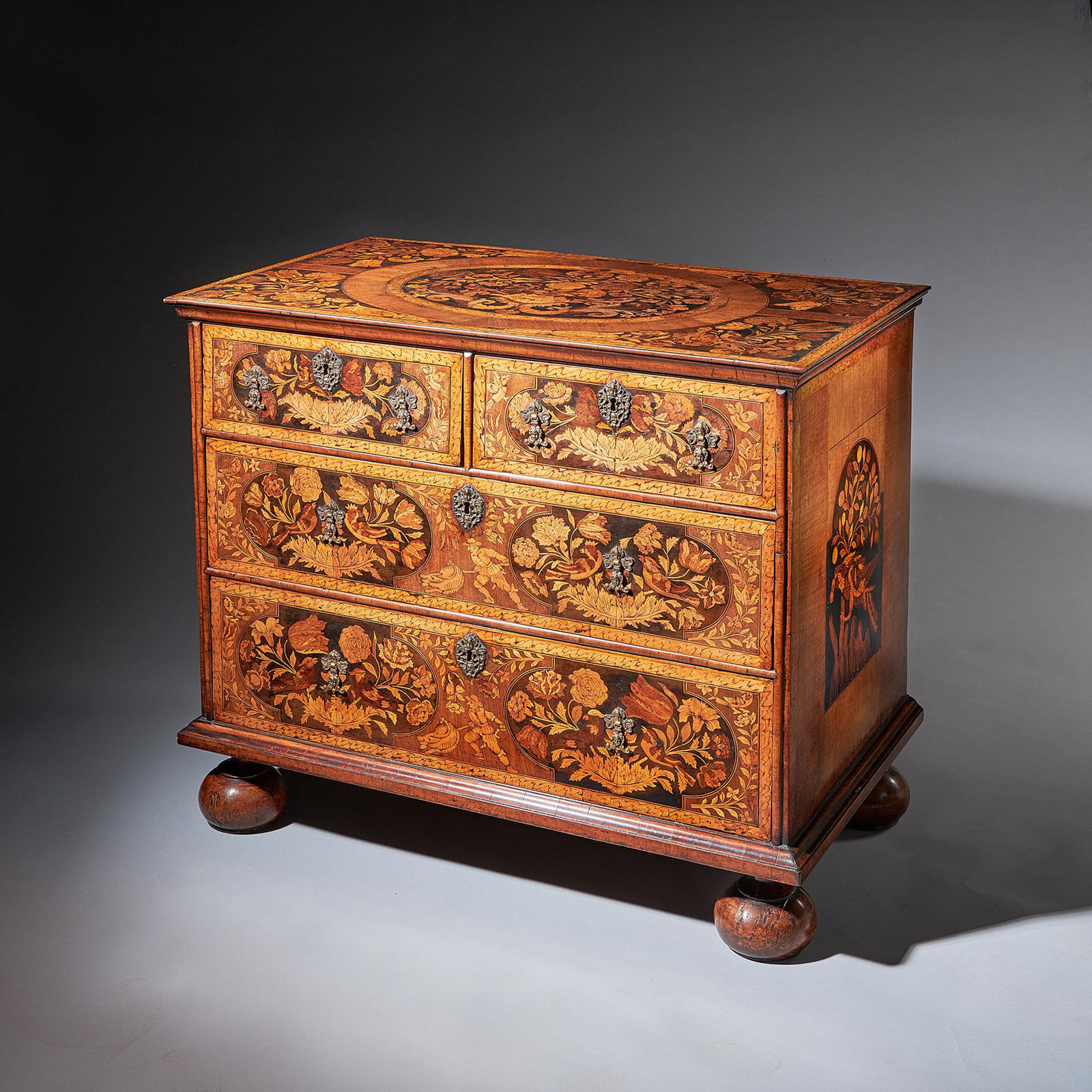 William and Mary Marquetry Chest of Drawers 2