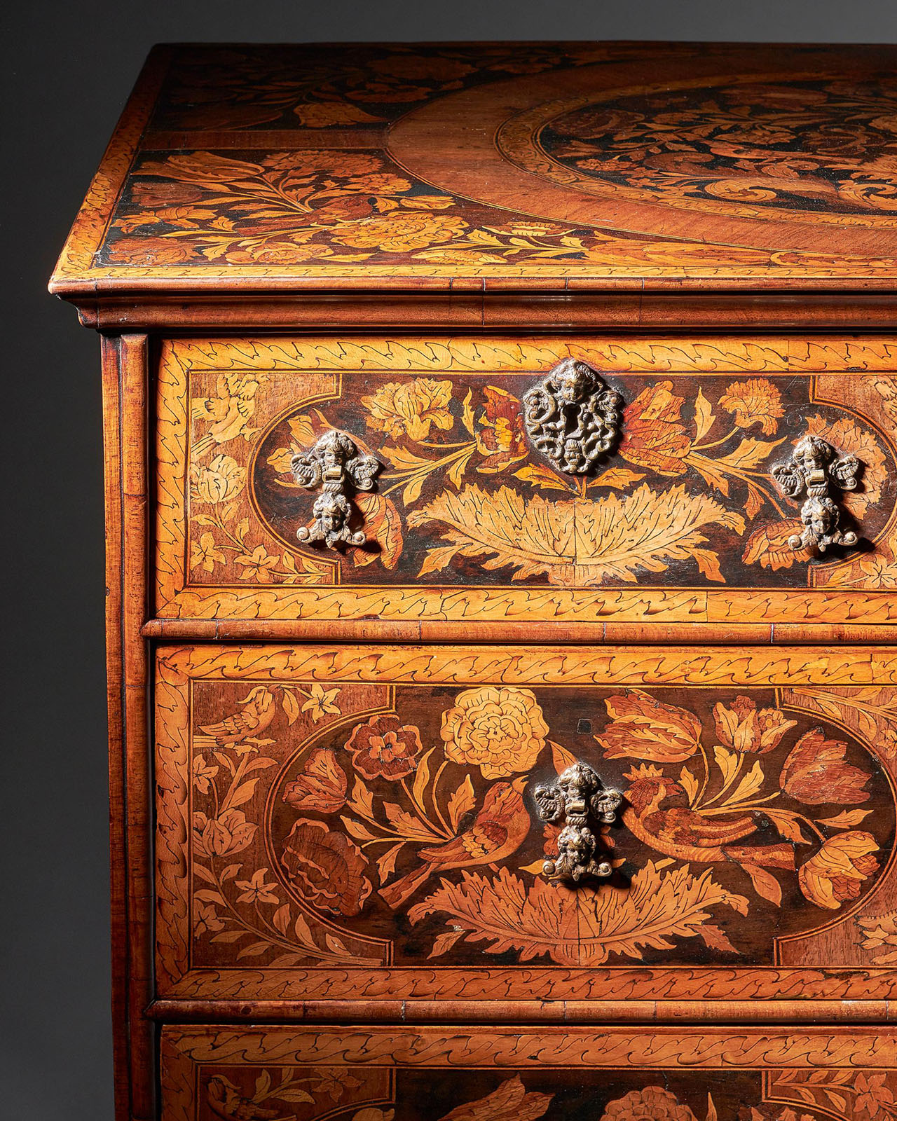 William and Mary Marquetry Chest of Drawers 5