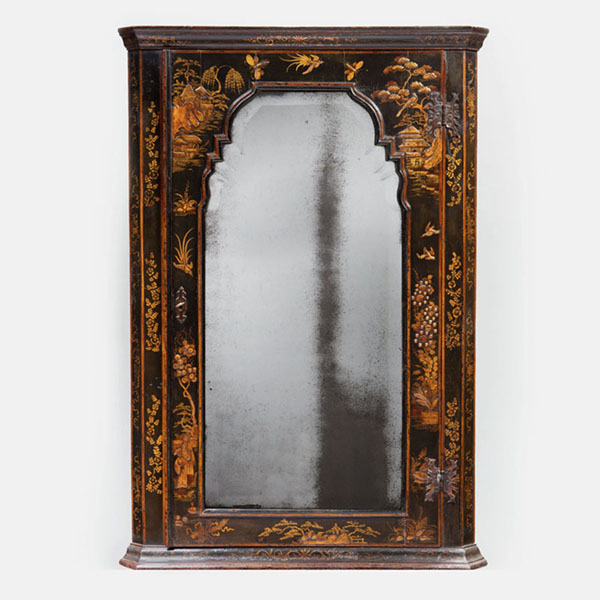 Important Queen Anne Chinoiserie Corner Cupboard by John Coxed Sold To An Important Private European Collection