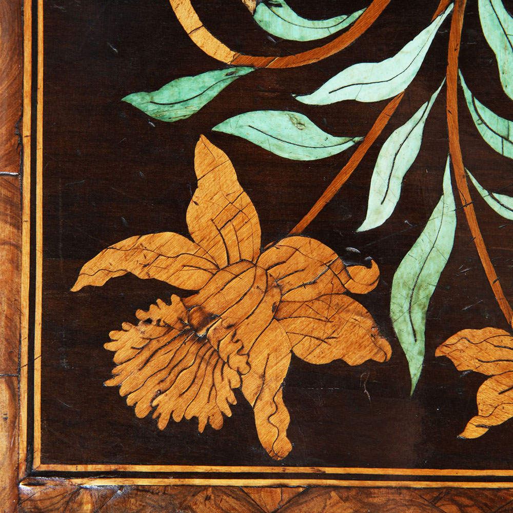 Charles II olive oyster floral marquetry table