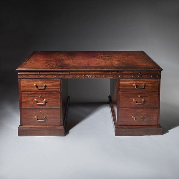 Alexander George Fine Antiques | Collection | Desks 5 George III Chippendale Period Mahogany Partners Desk