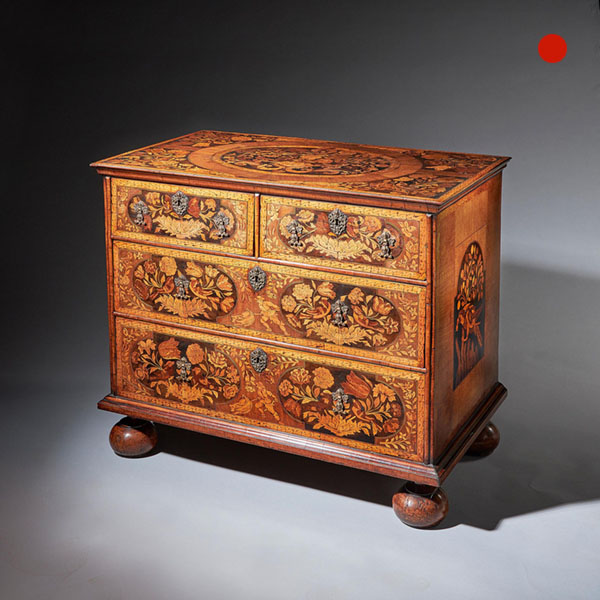 William and Mary Marquetry Chest of Drawers