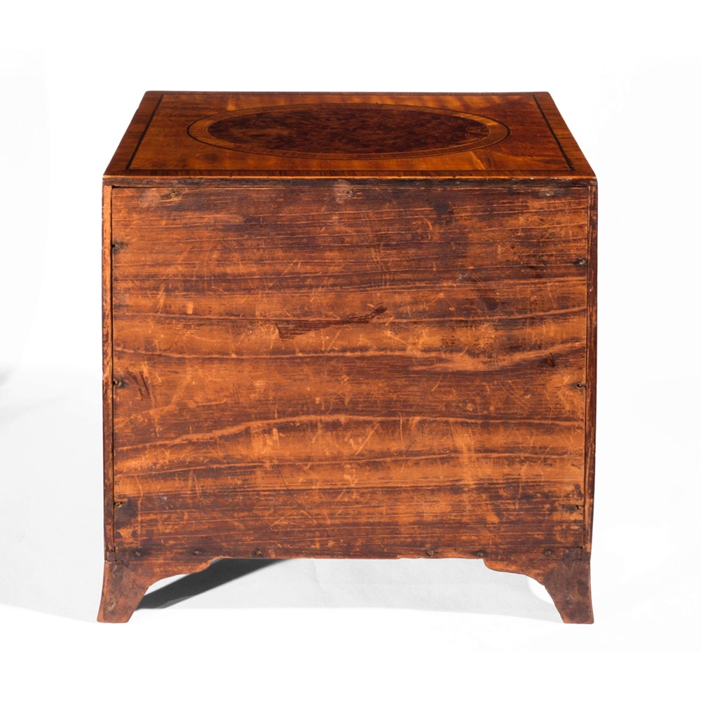 18th-Century George III fitted miniature burr yew and satinwood chest attributed to Ince and Mayhew 2