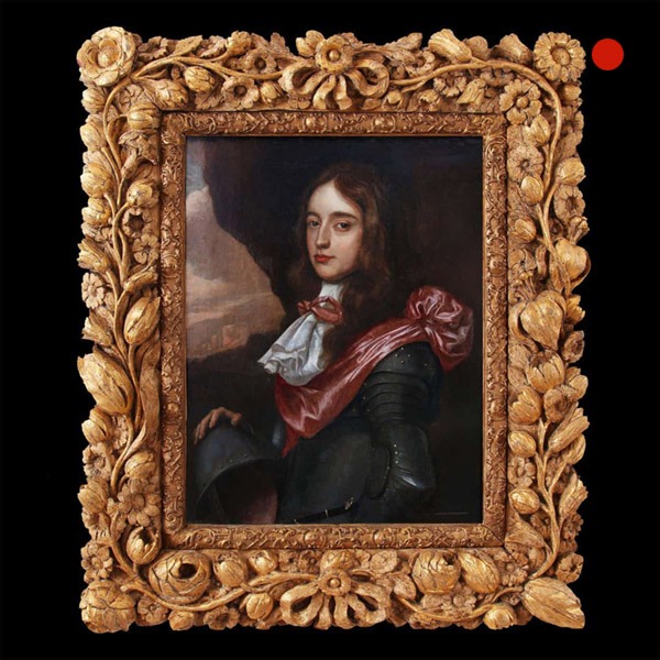 Portrait of a young nobleman, with a strong resemblance to Prince William of Orange. Possibly by Willem van Hornthorst (1596-1666), in a period carved gilt-wood frame