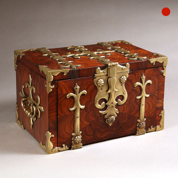 17th Century William and Mary Kingwood Strongbox