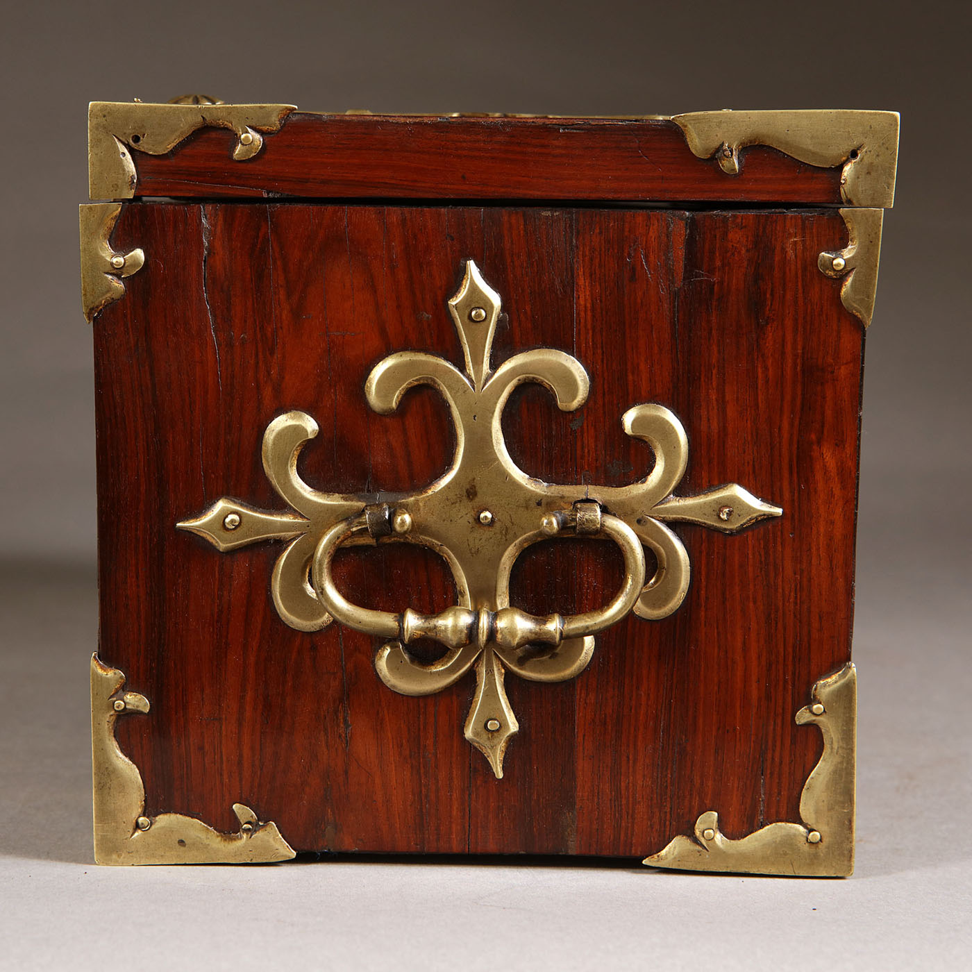 17th Century William and Mary Kingwood Strongbox, with Gilt Brass
