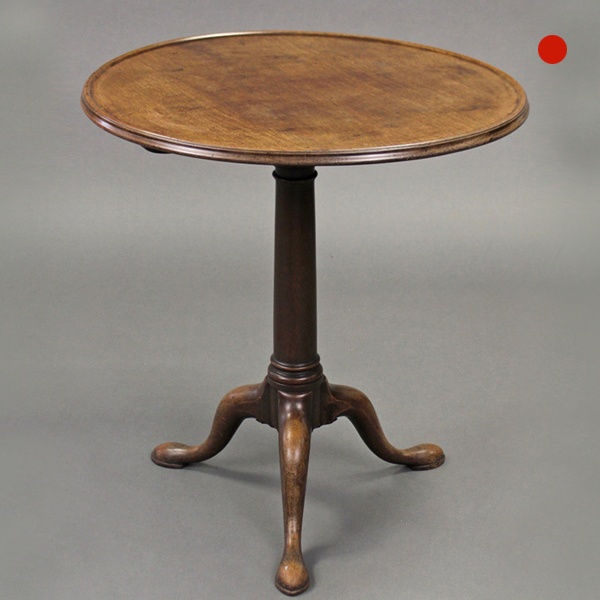 George III Mahogany Gun Barrel Tray Top Tripod Table Sofa Table Chippendale Period