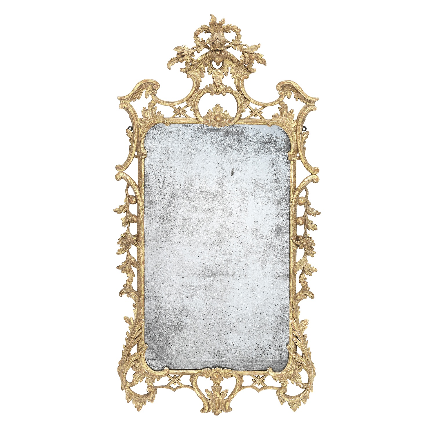 A George III Giltwood Mirror in the Manner of Thomas Johnson 1