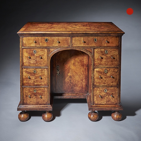 Alexander George Collection | Past Sales 17 Queen Anne Walnut Kneehole Desk