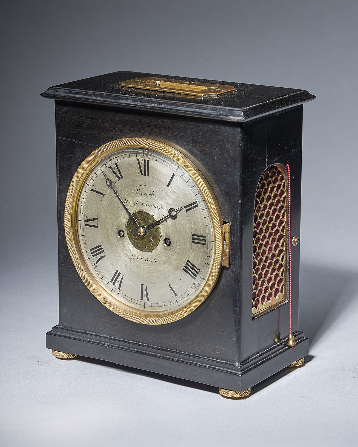 A unique early ninetieth-century travelling clock signed French Royal Exchange LONDON 6