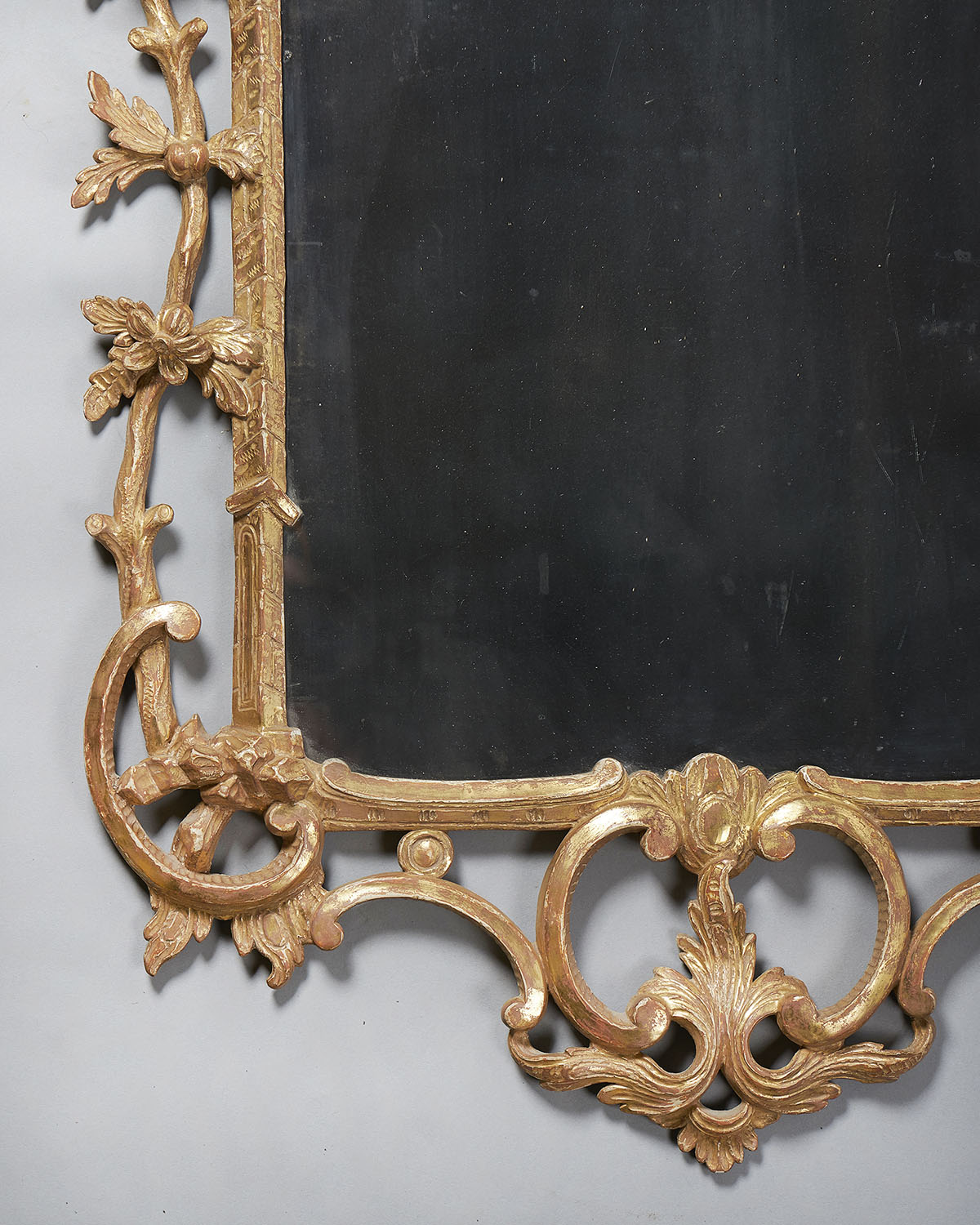 A Fine 18th Century Georgian Chippendale Giltwood Rococo Mirror Circa 1760 5