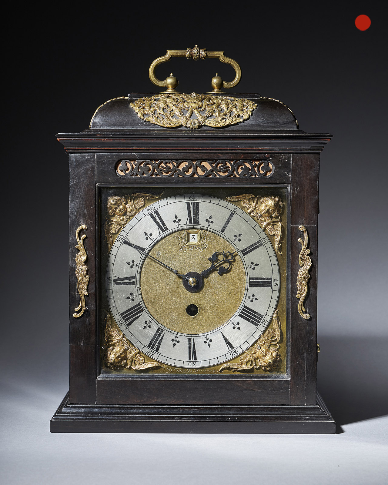 Fine 17th Century Charles II Spring Driven Table Clock by Deodatus Threlkeld 1