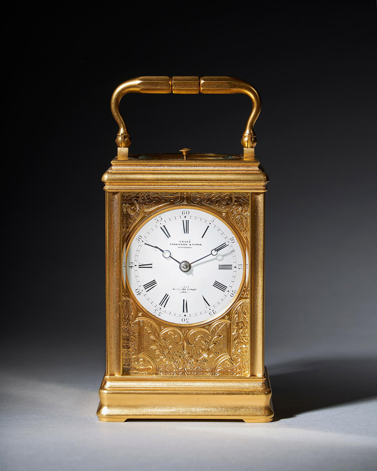 Repeating Gilt-Brass Carriage Clock by the Famous Drocourt