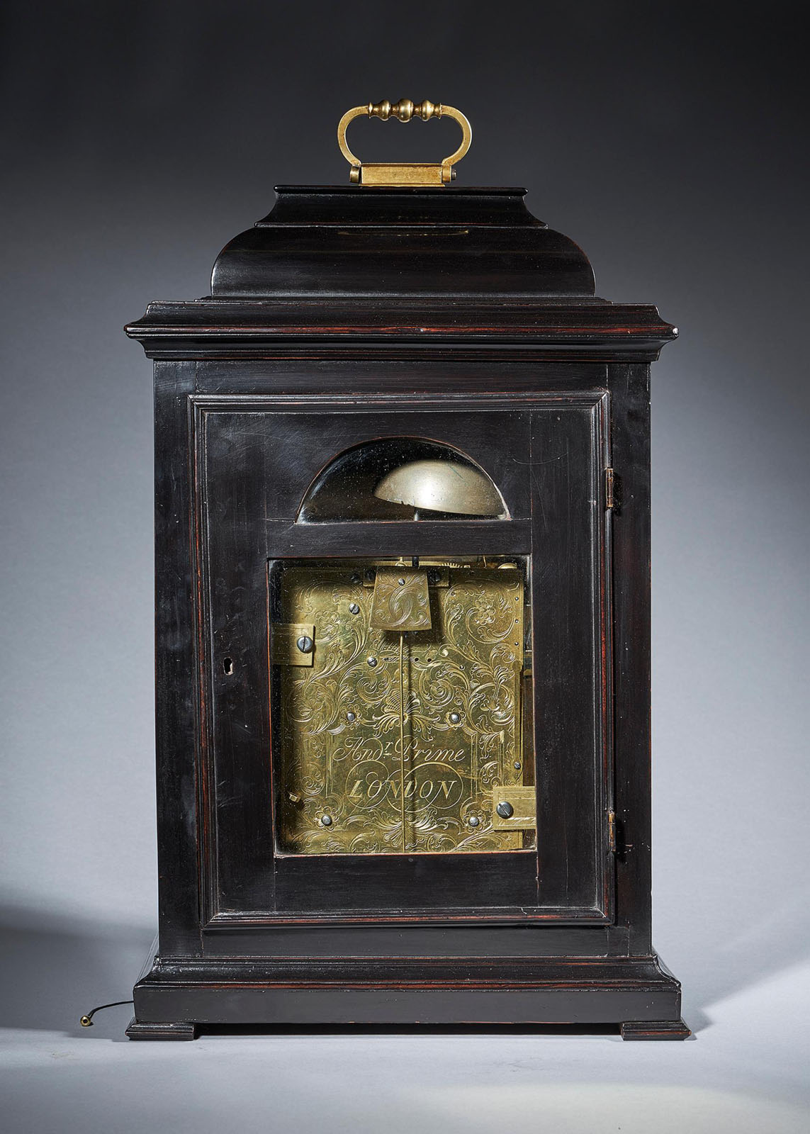 Fine Ebonized George II Eight Day Table Clock