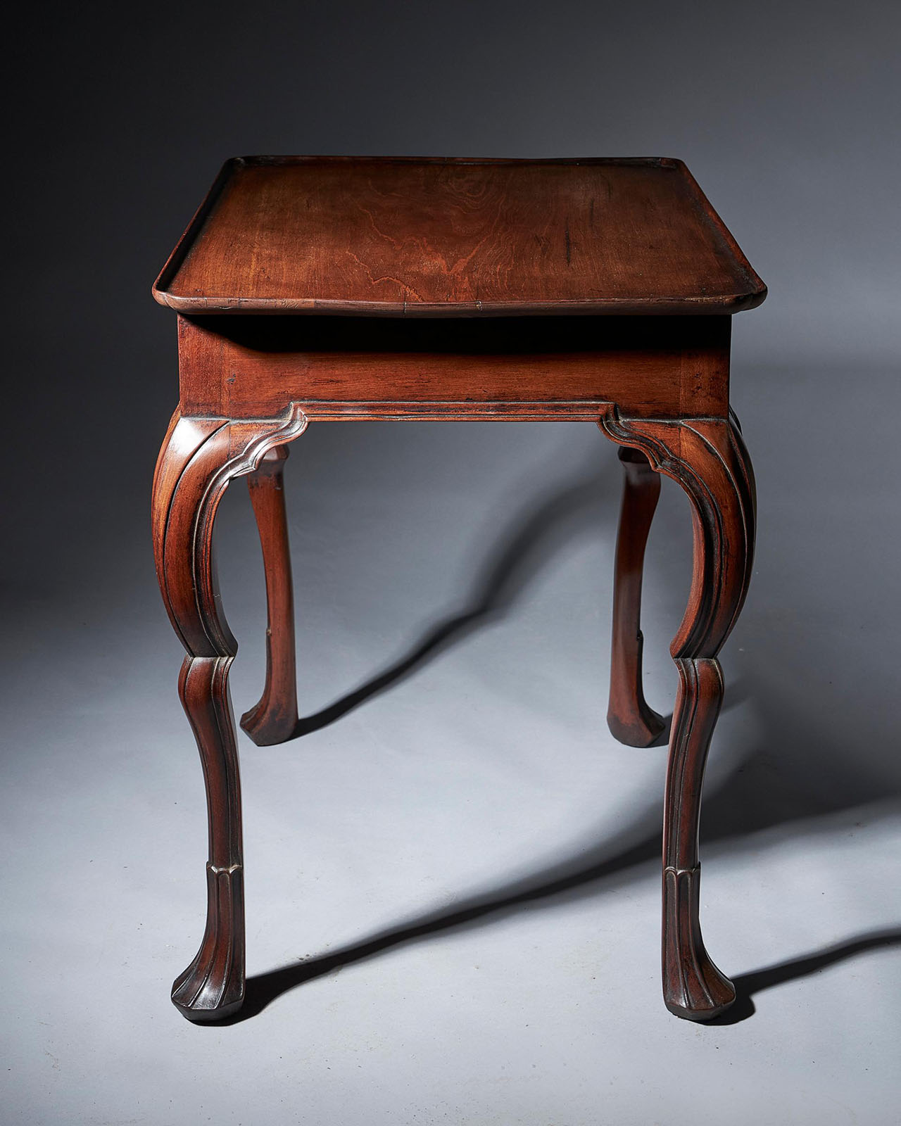 Important 18th Century Mahogany Irish Silver Table or Tea Table, circa 1740-1760 4