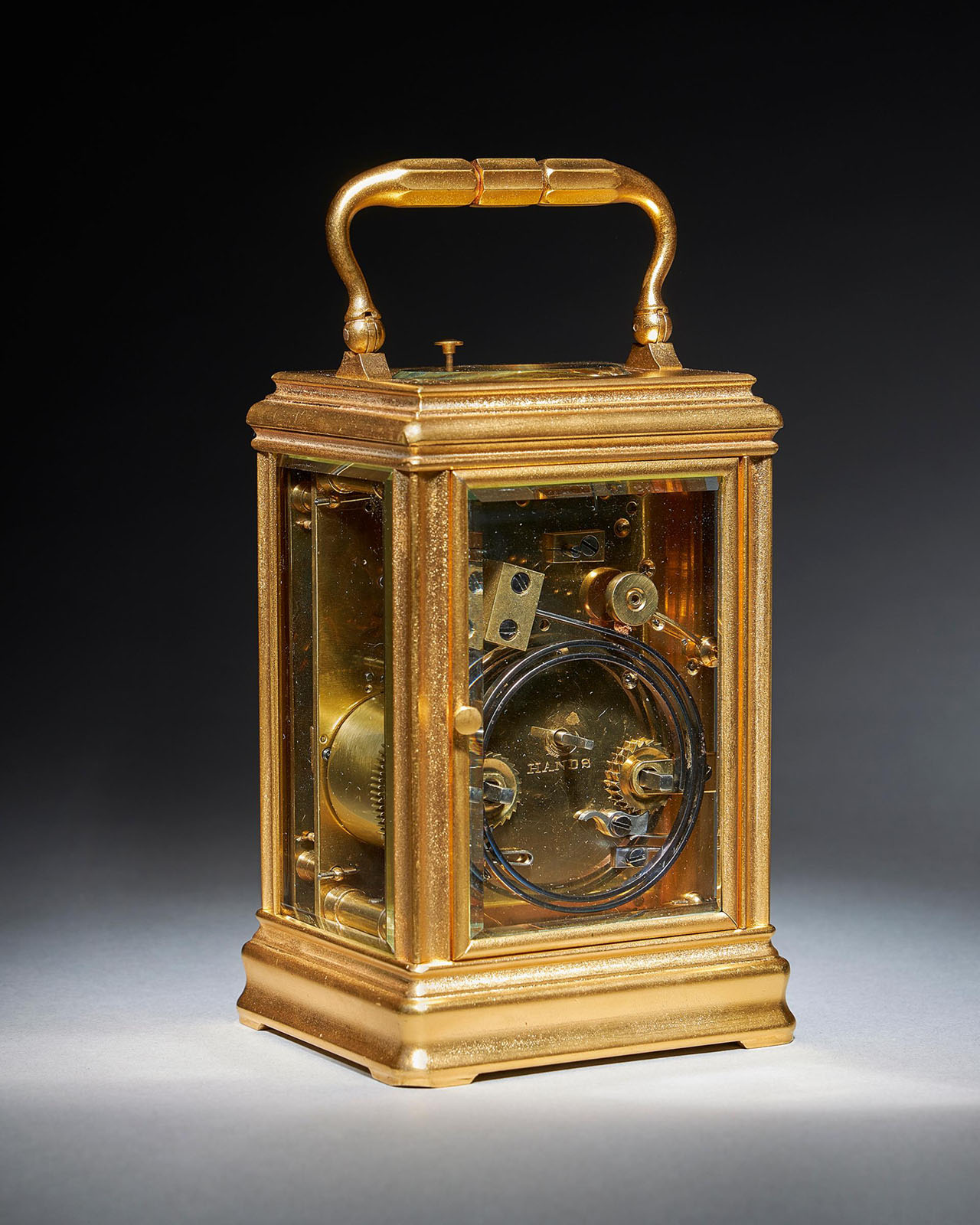 19th Century Repeating Gilt-Brass Carriage Clock by the Famous Drocourt 3