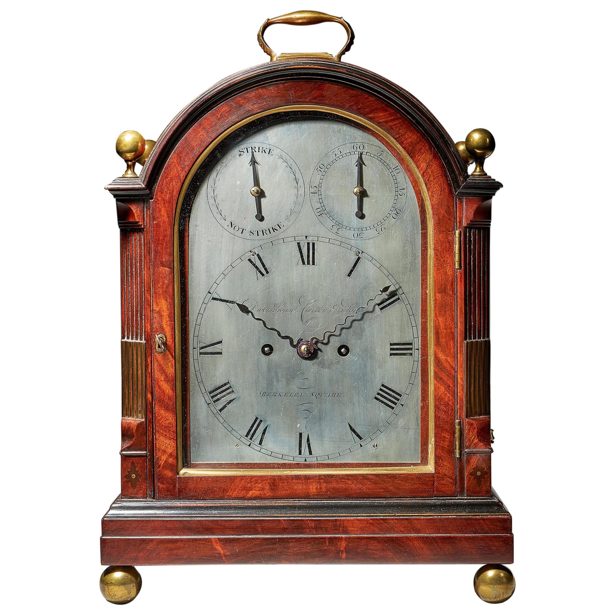 Fine George III Eight-Day Striking Mahogany Bracket Clock with Trip Repeat 2