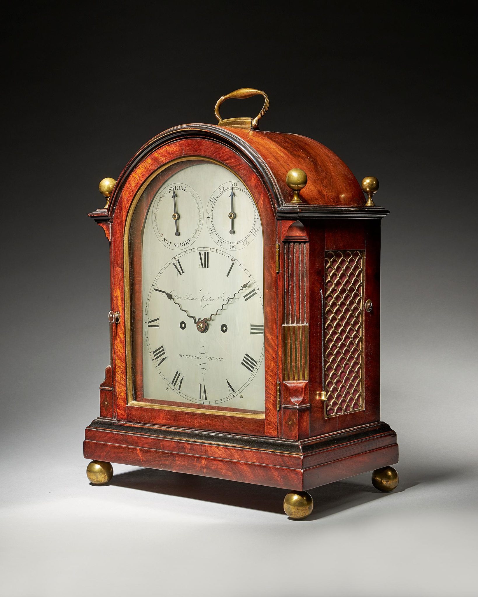 Fine George III Eight-Day Striking Mahogany Bracket Clock with Trip Repeat 3