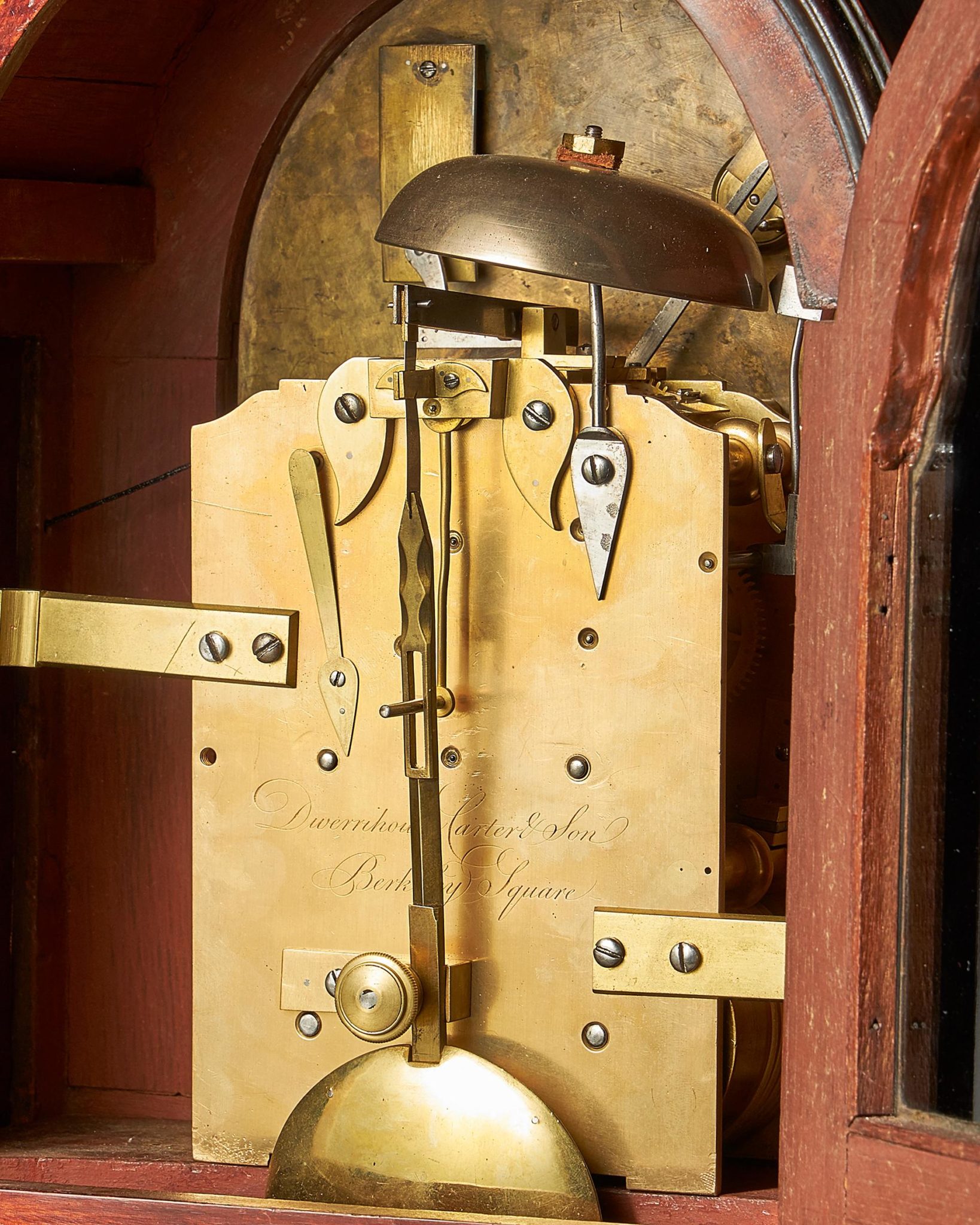 Fine George III Eight-Day Striking Mahogany Bracket Clock with Trip Repeat 7