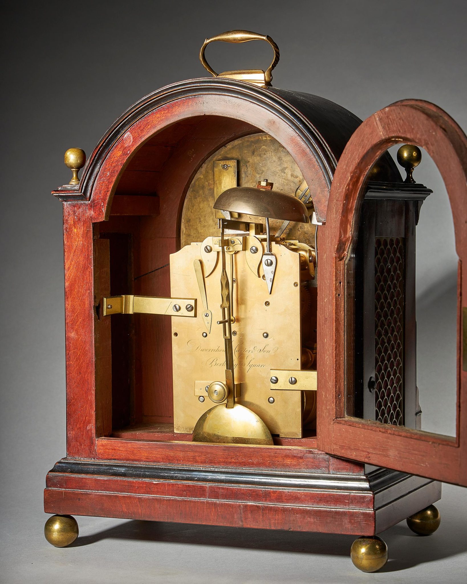 Fine George III Eight-Day Striking Mahogany Bracket Clock with Trip Repeat 8