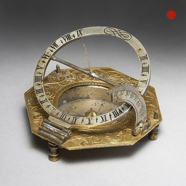 18th Century German Equinoctial Pocket Sundial and Compass by Ludwig Theodor