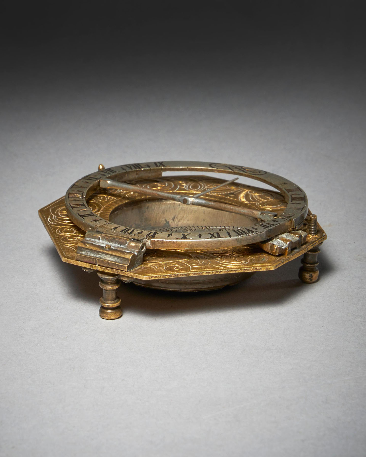 18th Century German Equinoctial Pocket Sundial and Compass by Ludwig Theodor 9