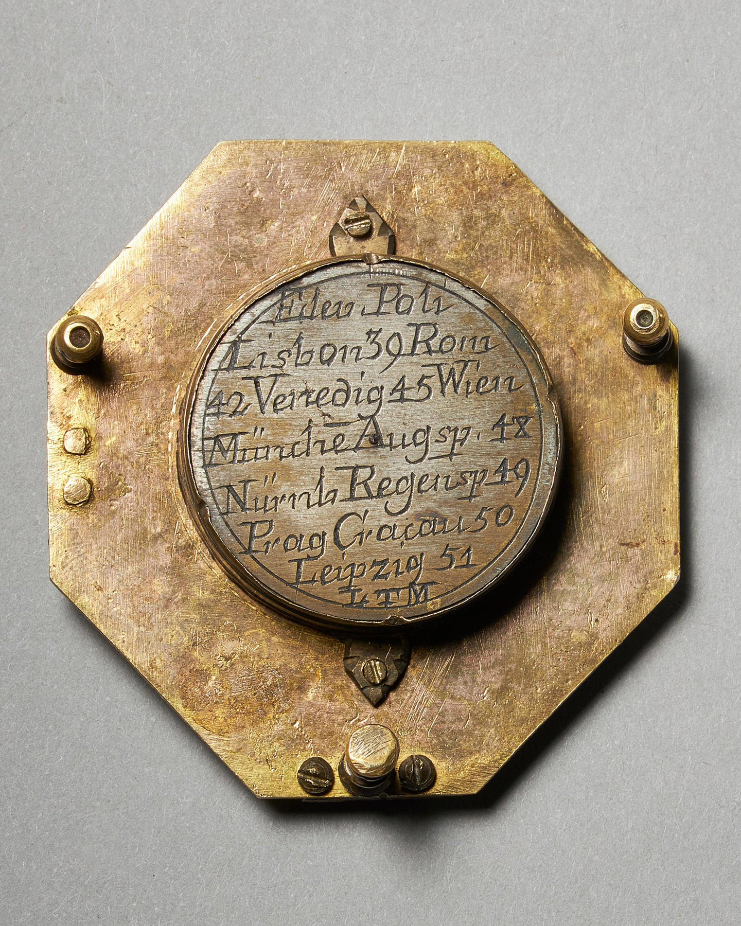 18th Century German Equinoctial Pocket Sundial and Compass by Ludwig Theodor 11