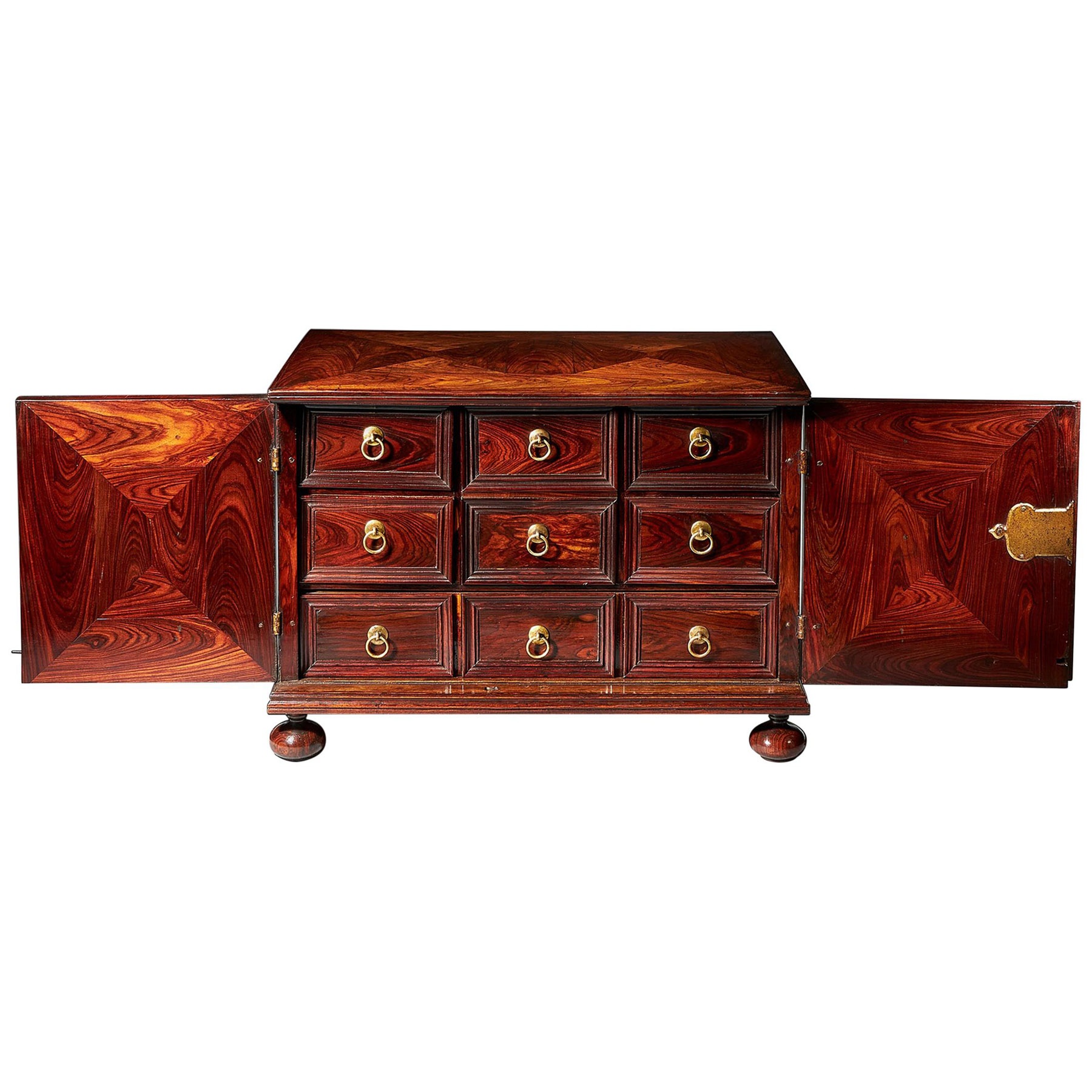 Extremely Rare and Fine Miniature Kingwood Table Cabinet from the Reign of Charles II 1