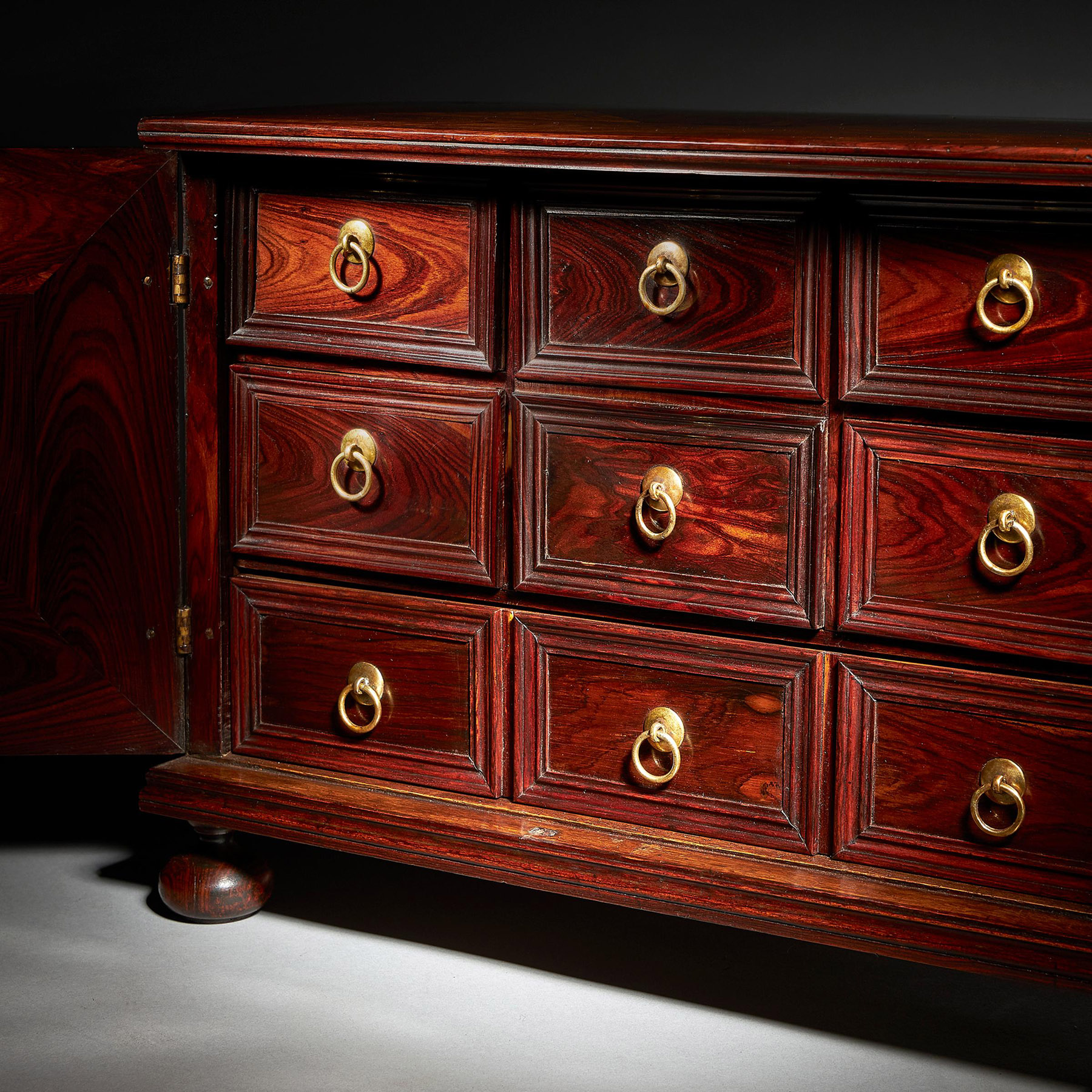 Extremely Rare and Fine Miniature Kingwood Table Cabinet from the Reign of Charles II 14
