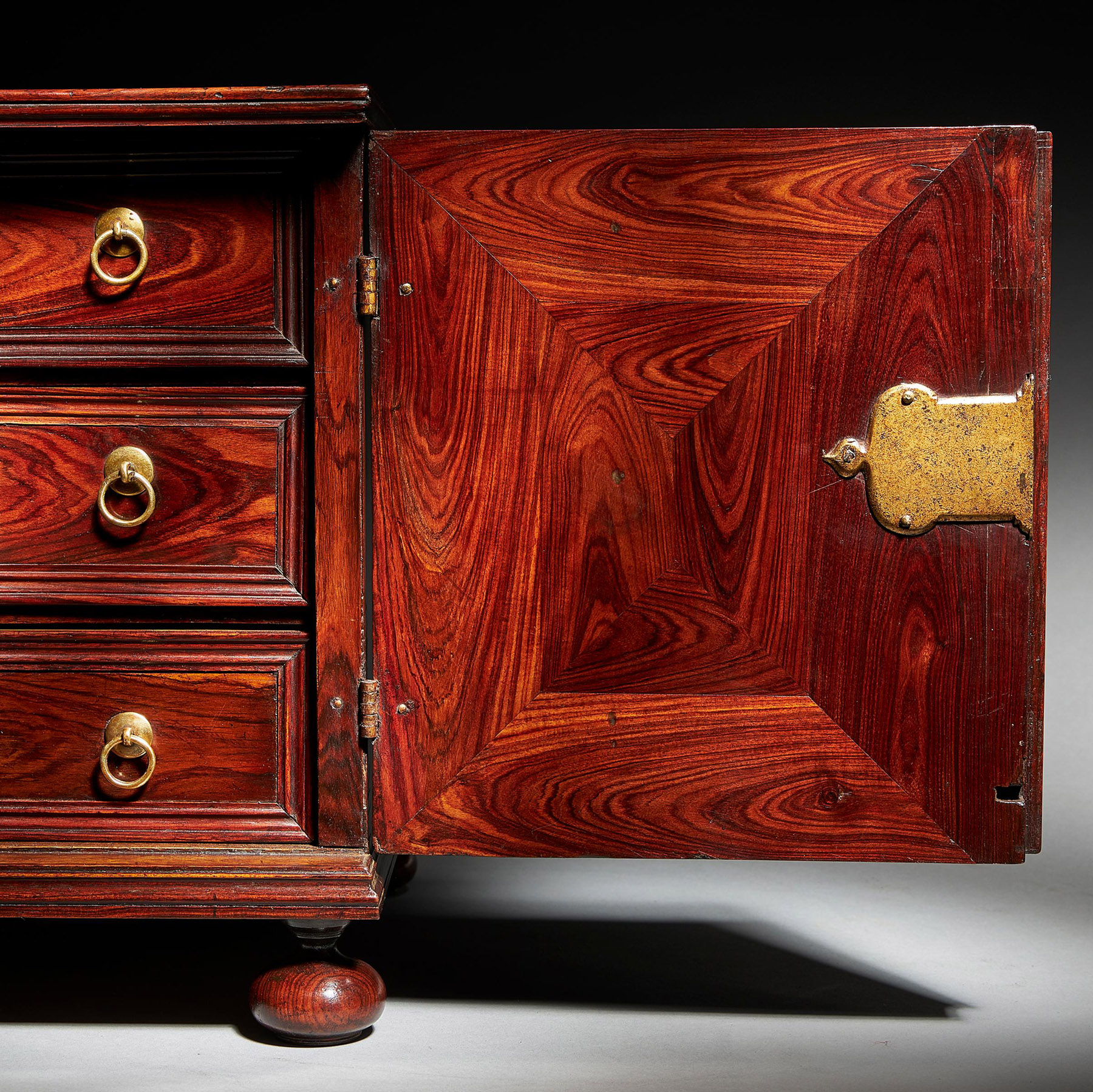 Extremely Rare and Fine Miniature Kingwood Table Cabinet from the Reign of Charles II 16