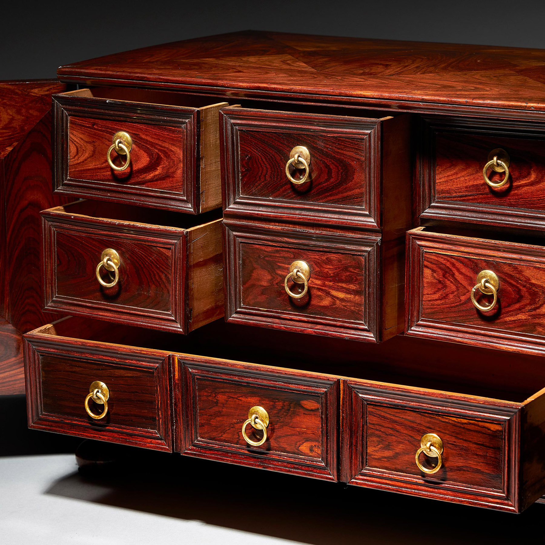 Extremely Rare and Fine Miniature Kingwood Table Cabinet from the Reign of Charles II 18