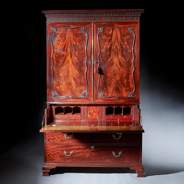 Alexander George Fine Antiques | Collection | Seating 28 Important Documented 18th Century Linen Press by Gillows of Lancaster and London