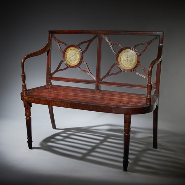 Large 17th Century William and Mary Figured Walnut Cushion Mirror 23 Superb George III 18th Century Mahogany Hall Bench Window Seat Armchair