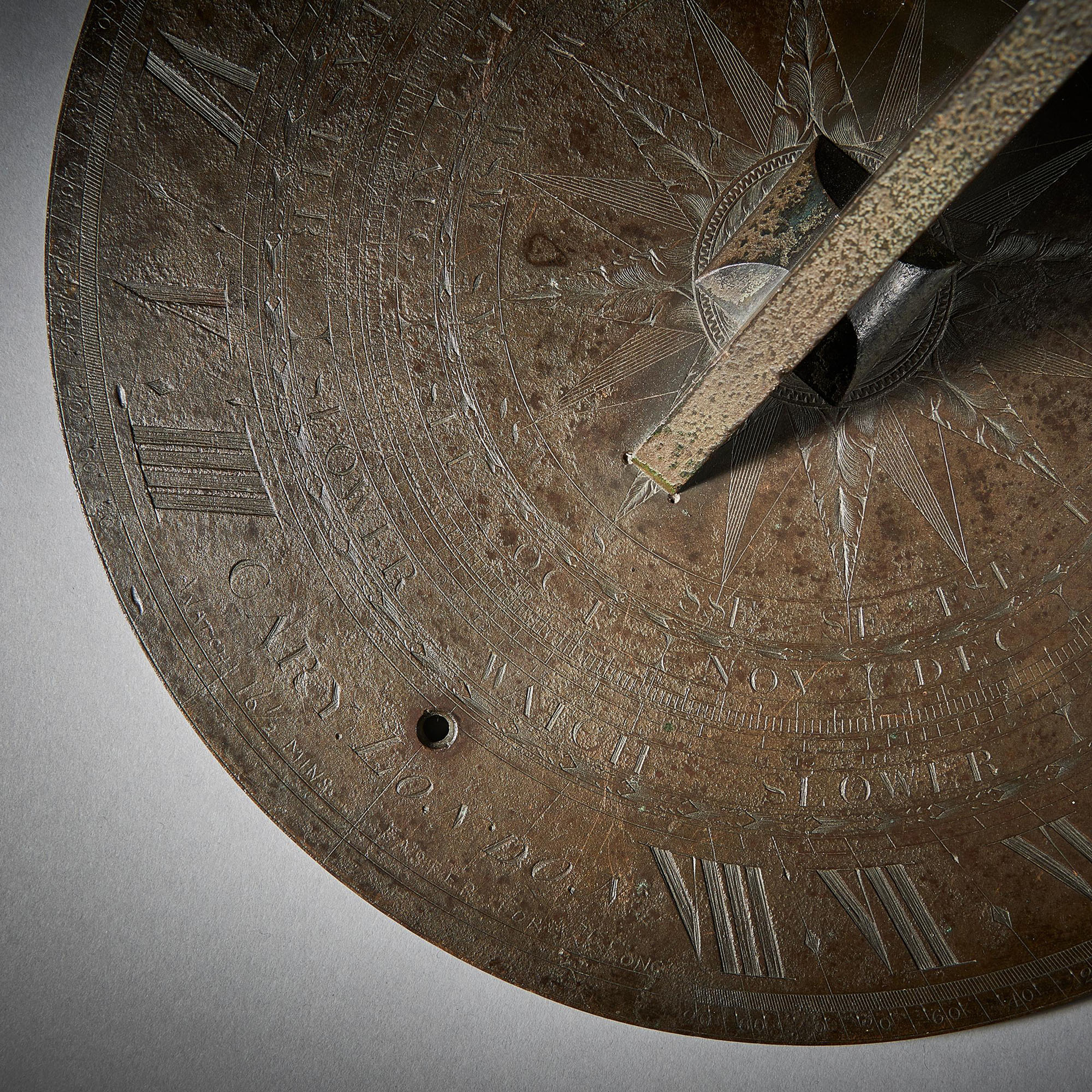 Early 19th Century English Bronze Horizontal Sundial by Cary of London 4
