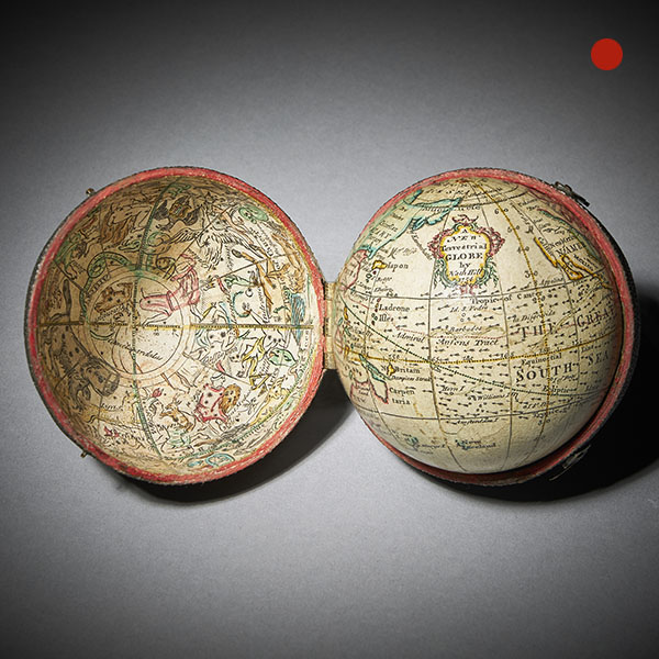 Fine English Celestial Pocket Globe by Nathaniel Hill