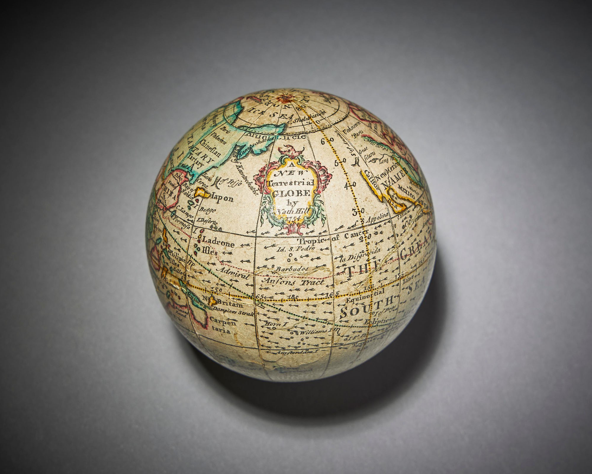 Fine English Celestial Pocket Globe by Nathaniel Hill 3