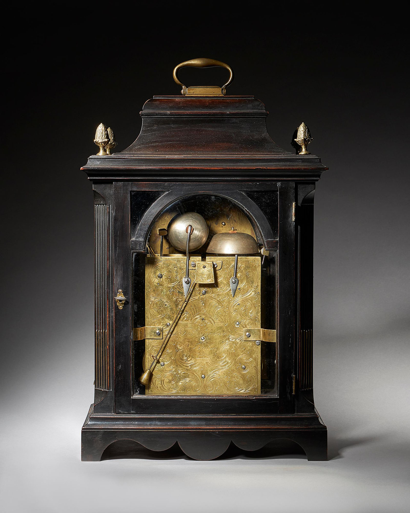 Extremely Rare George III 18th Century Quarter-Striking Bracket Clock 3