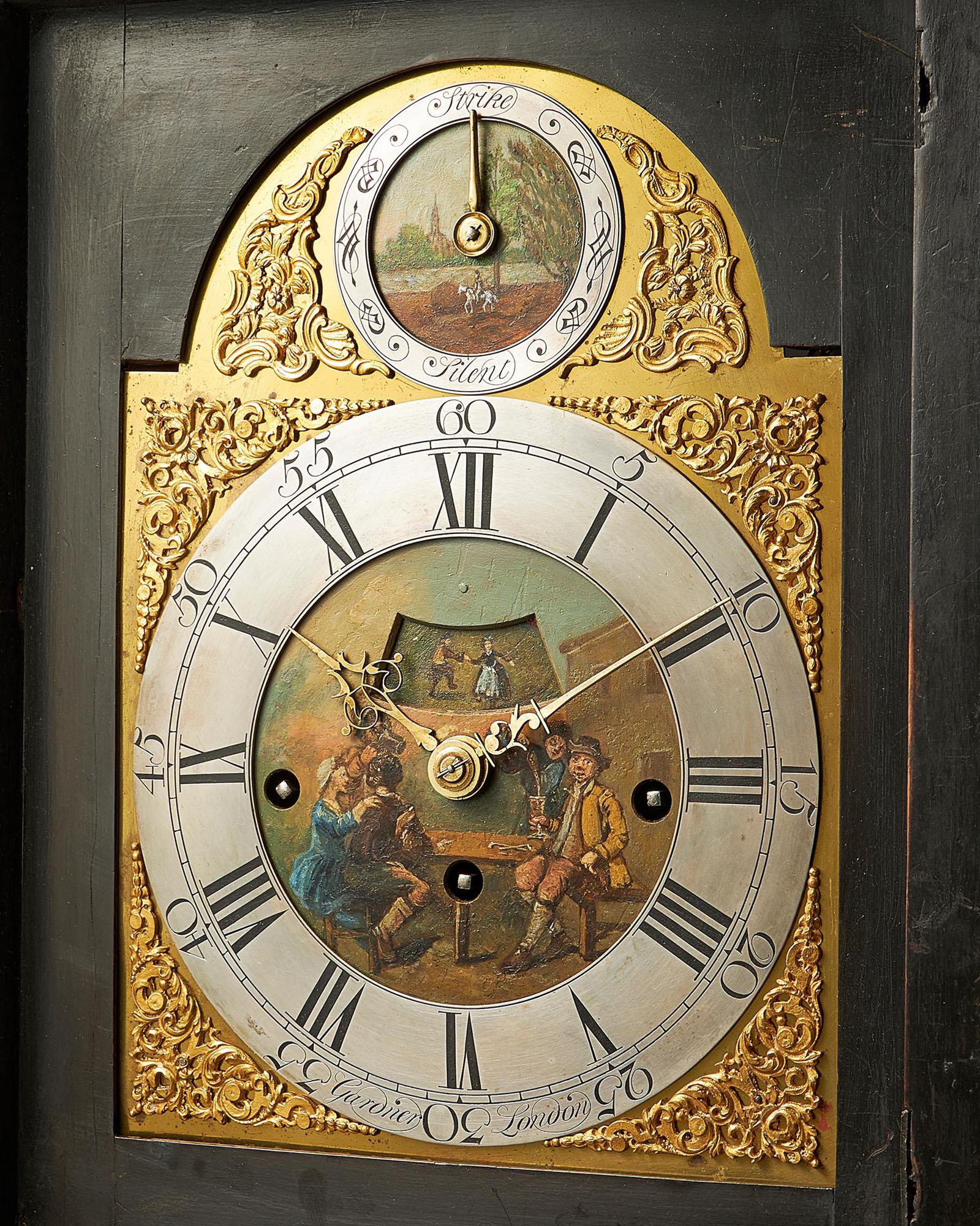 Extremely Rare George III 18th Century Quarter-Striking Bracket Clock 6