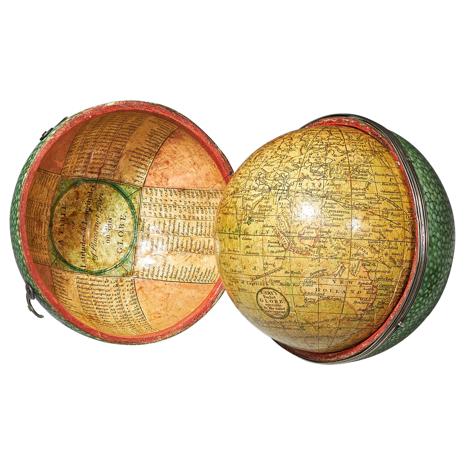 Fine 18th Century English Terrestrial Pocket Globe by Cary, London, 1791 5