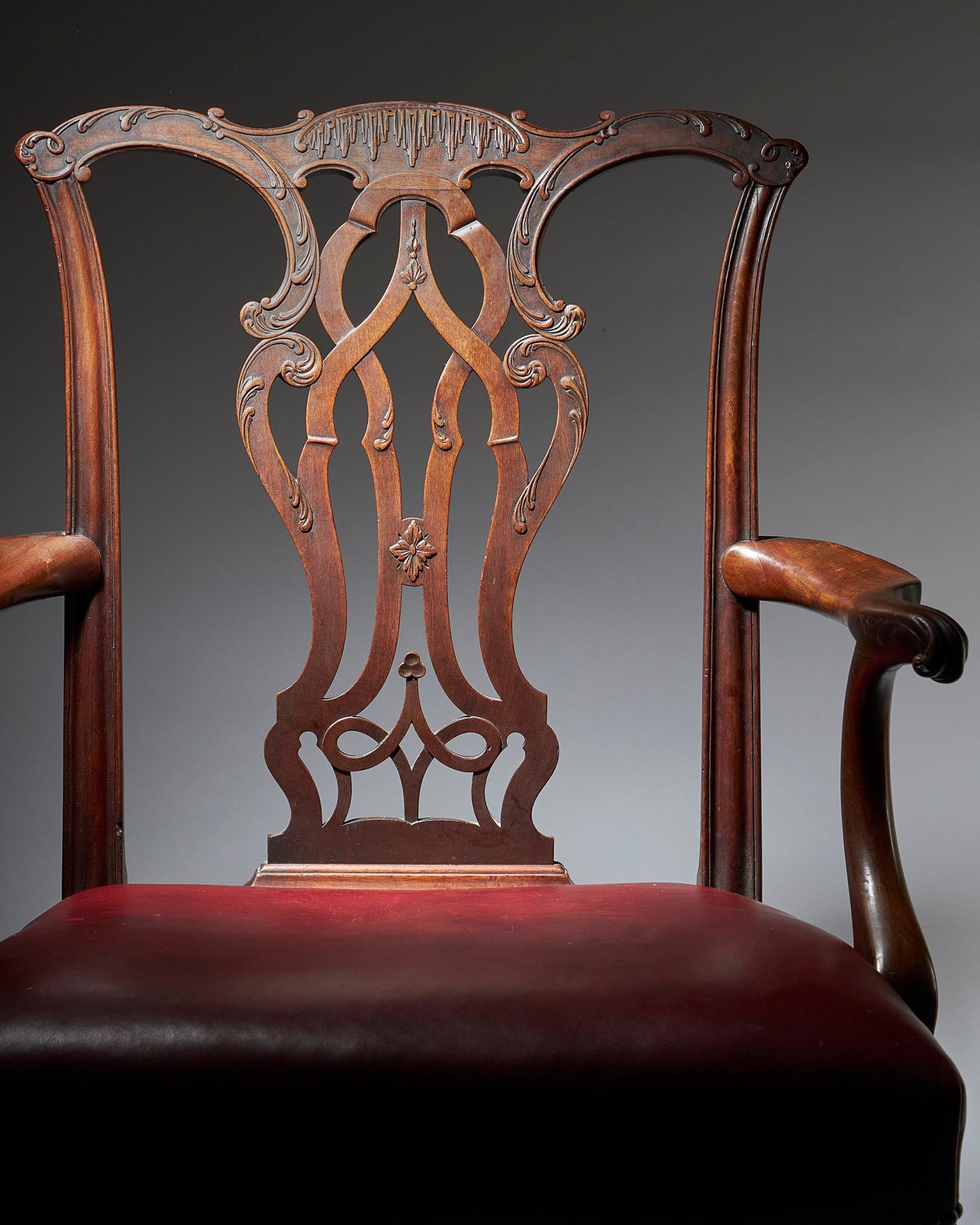 George III 18th Century Mahogany Armchair in the Manner of Thomas Chippendale 3