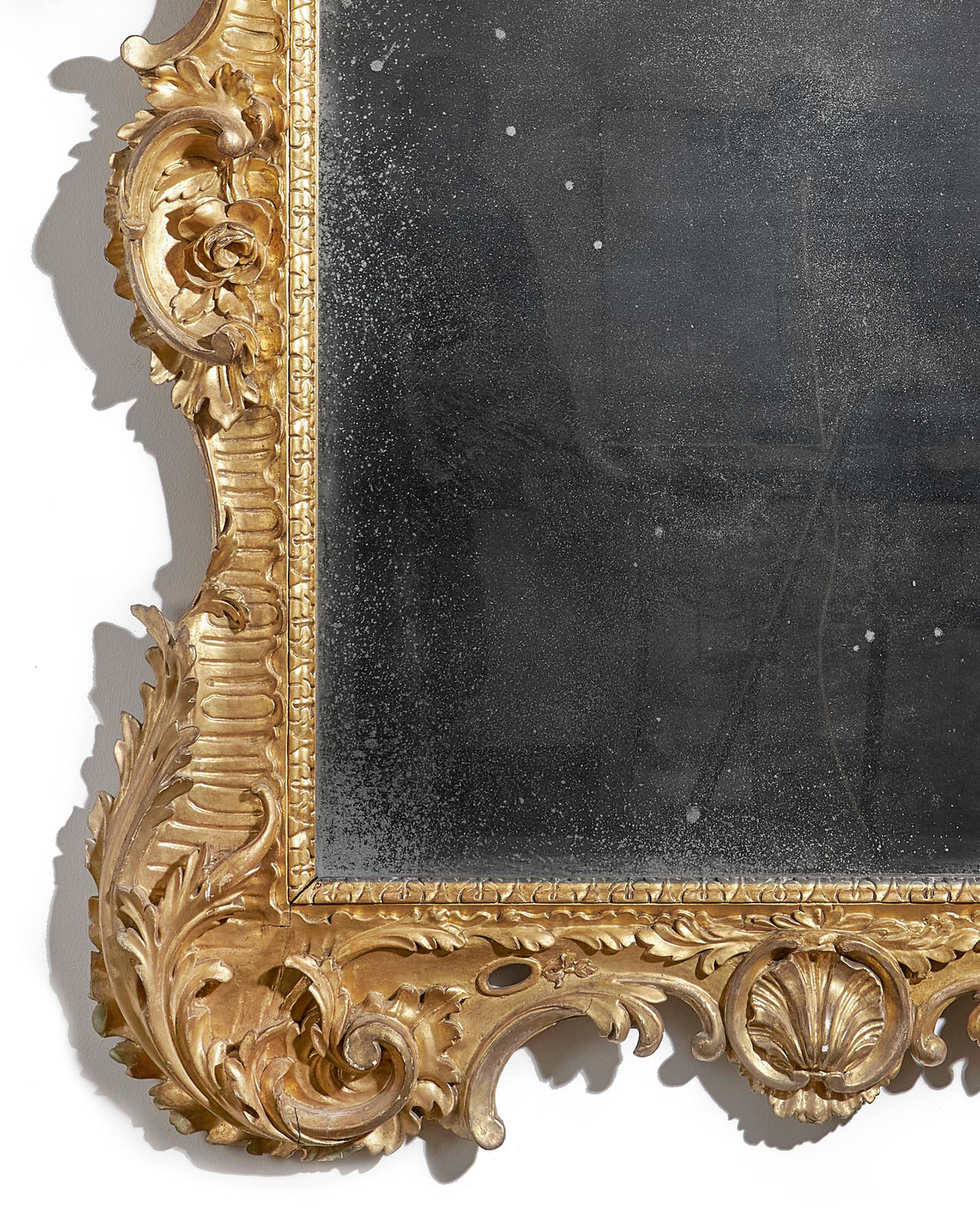 Large 18th Century Giltwood Rococo Mirror Hall Mirror Overmantel Mirror 1
