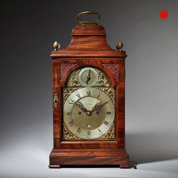 A Fine 18th Century Mahogany Eight Day Table Clock with Trip Quarter Repeat