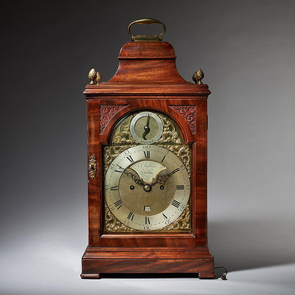 19th Century Repeating Gilt-Brass Carriage Clock by the Famous Drocourt 19 A Fine 18th Century Mahogany Eight Day Table Clock with Trip Quarter Repeat