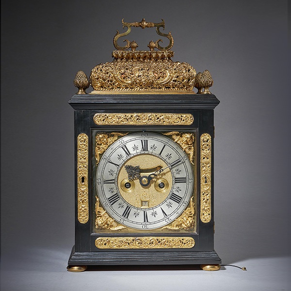 Alexander George Fine Antiques | Collection | Objects of Curiosity 42 17th century William and Mary Ebony Eight-Day table clock by James Markwick