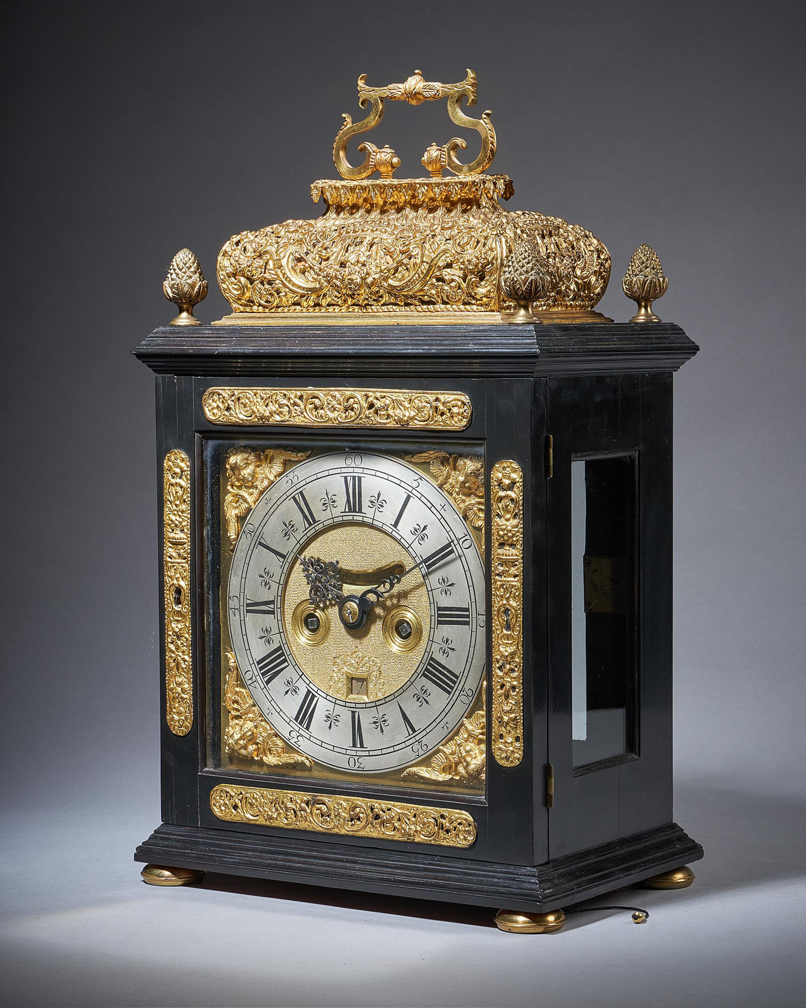 17th century William and Mary Ebony Eight-Day table clock by James Markwick 2