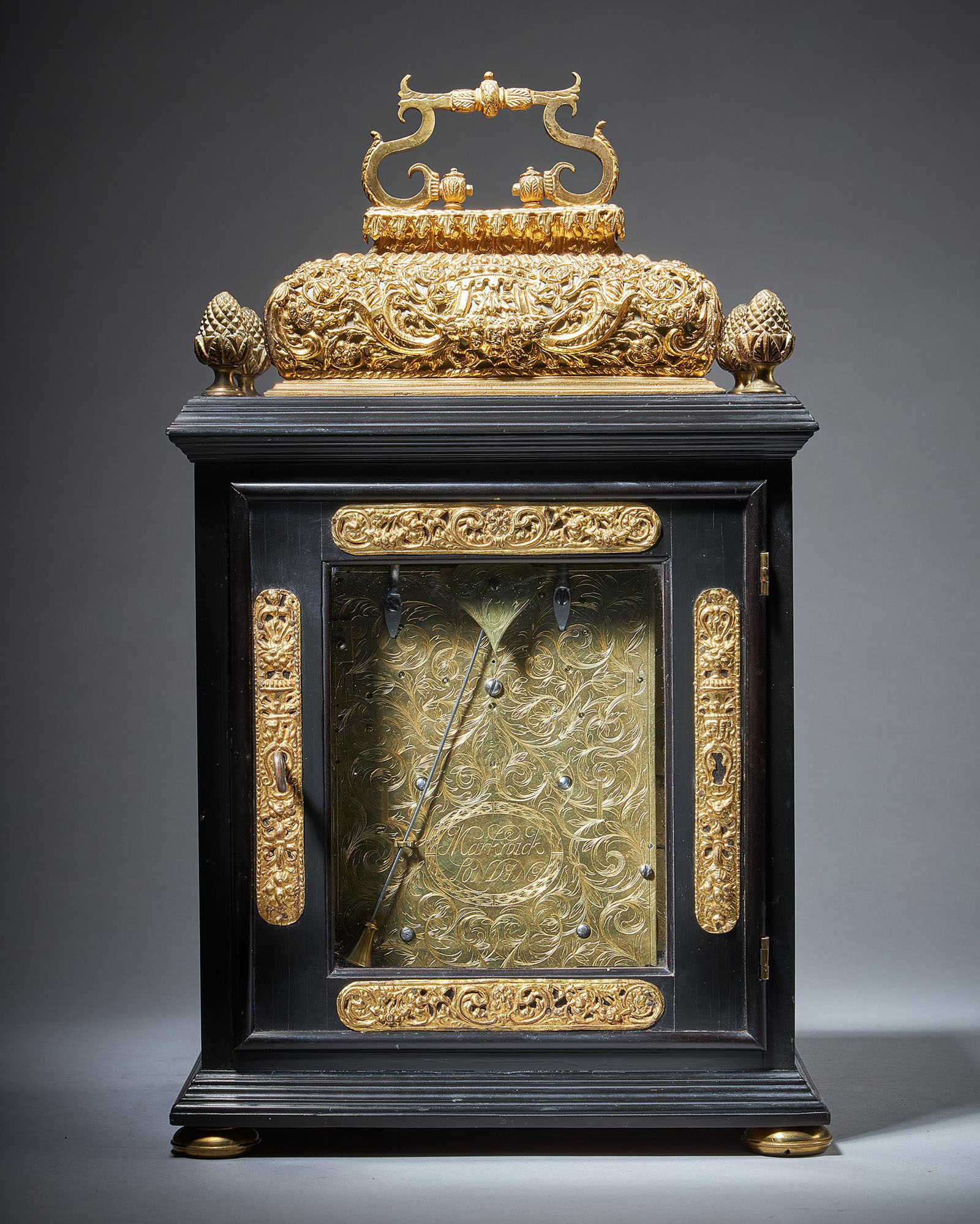 17th century William and Mary Ebony Eight-Day table clock by James Markwick 4