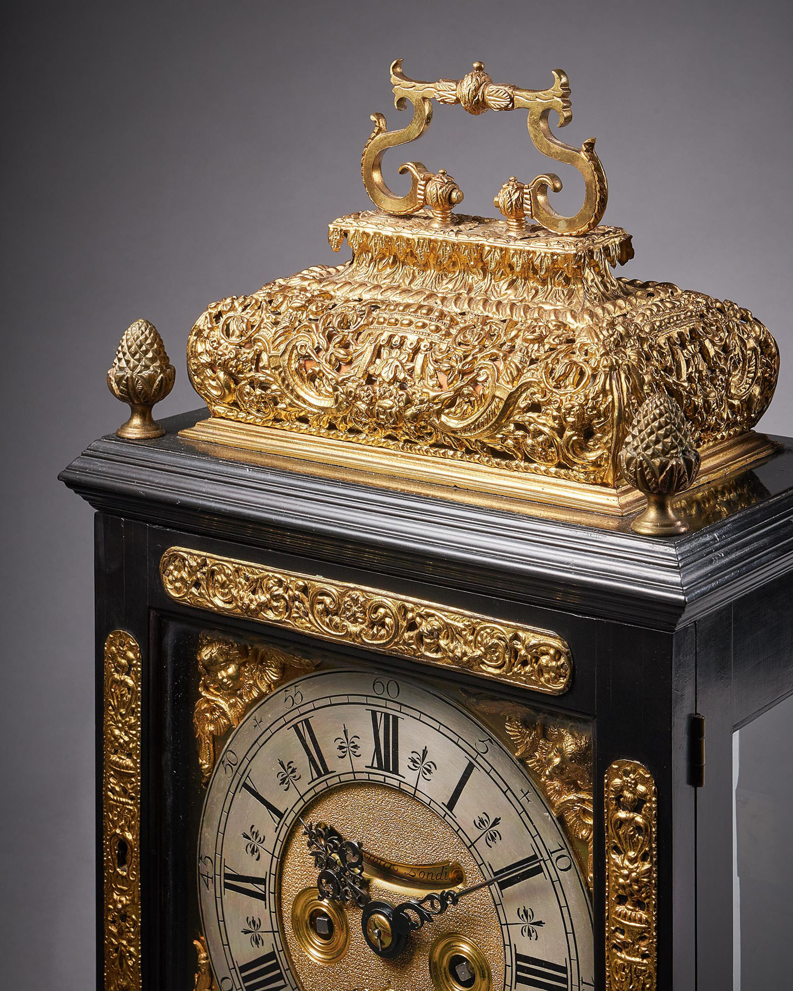 17th century William and Mary Ebony Eight-Day table clock by James Markwick 7
