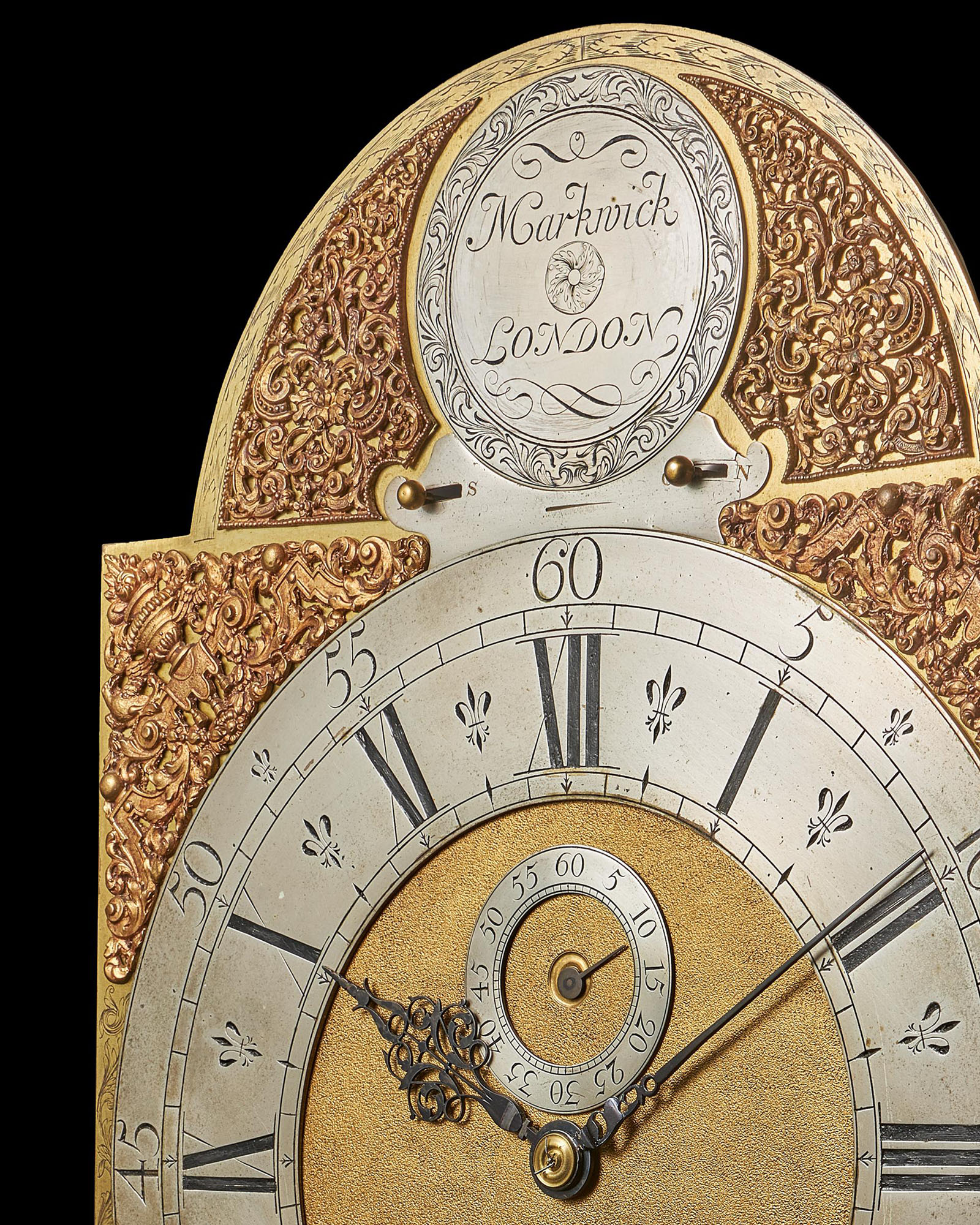 The 10.12ft 18th Century George I Bur/Burl Walnut Month Longcase Clock by James Markwick 5